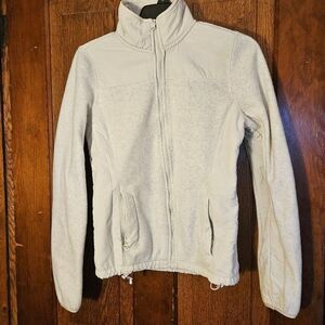 AeroPostale Women’s Small White Fleece Zip-Up Sweatshirt – Cozy Everyday Layer